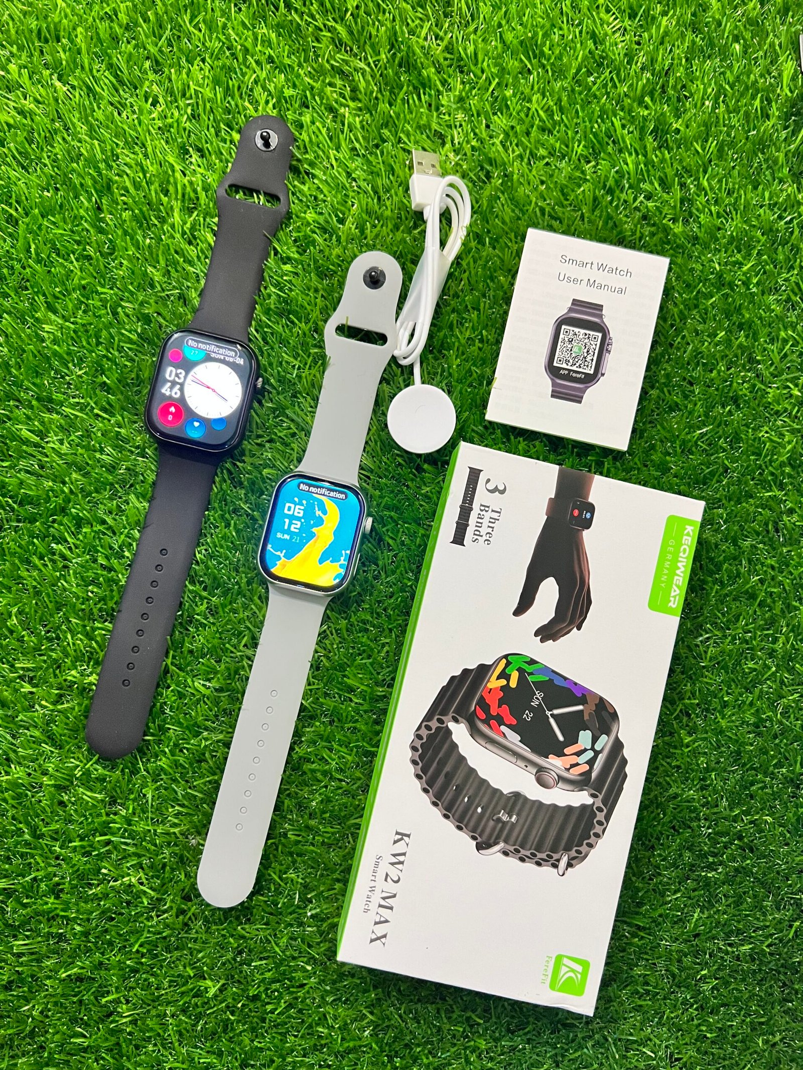 KW_2_Max_Smart_Watch_ KW 2 Max Smart Watch 3 Straps
