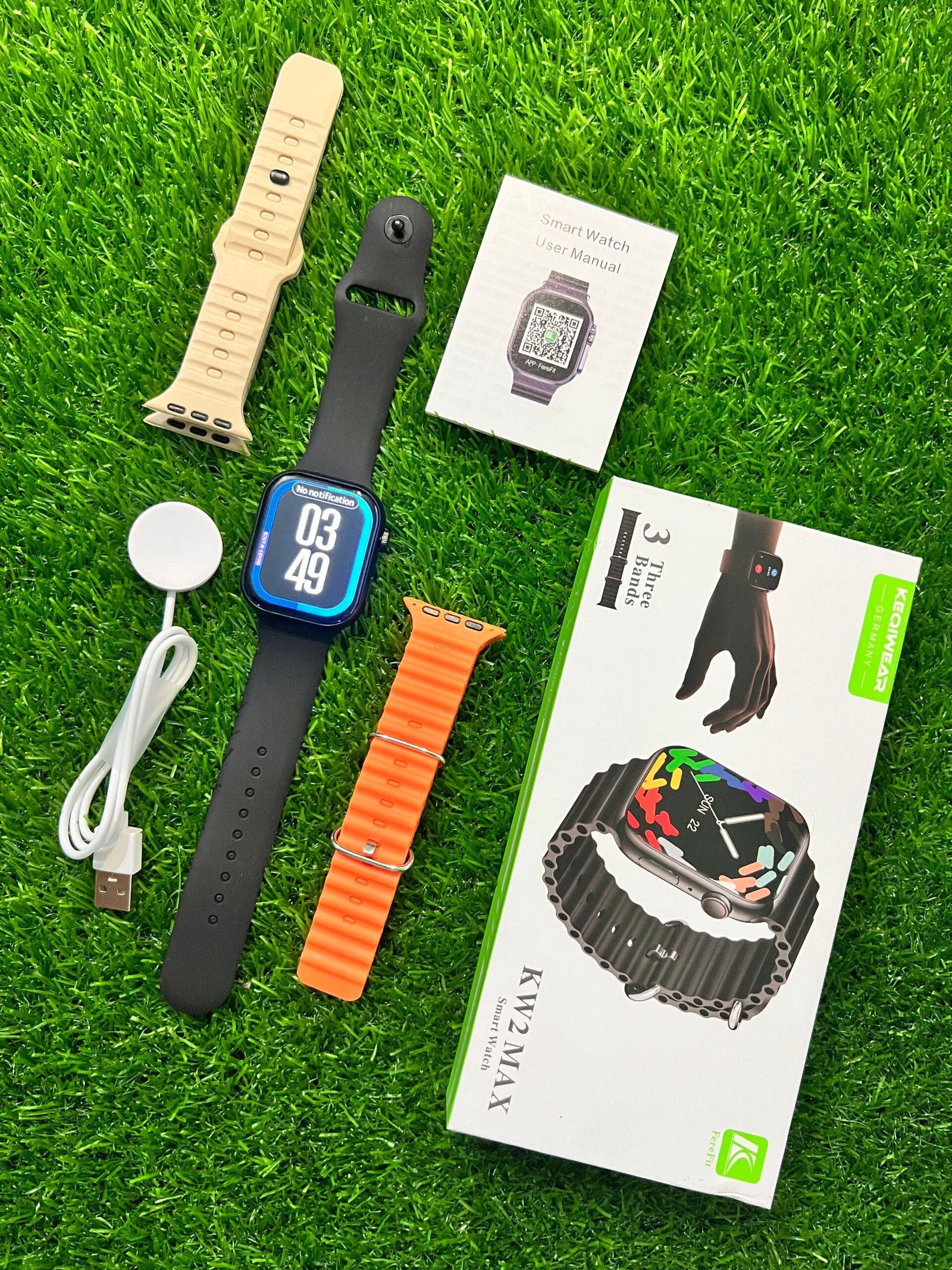 KW_2_Max_Smart_Watch_3 KW 2 Max Smart Watch 3 Straps - Image 3